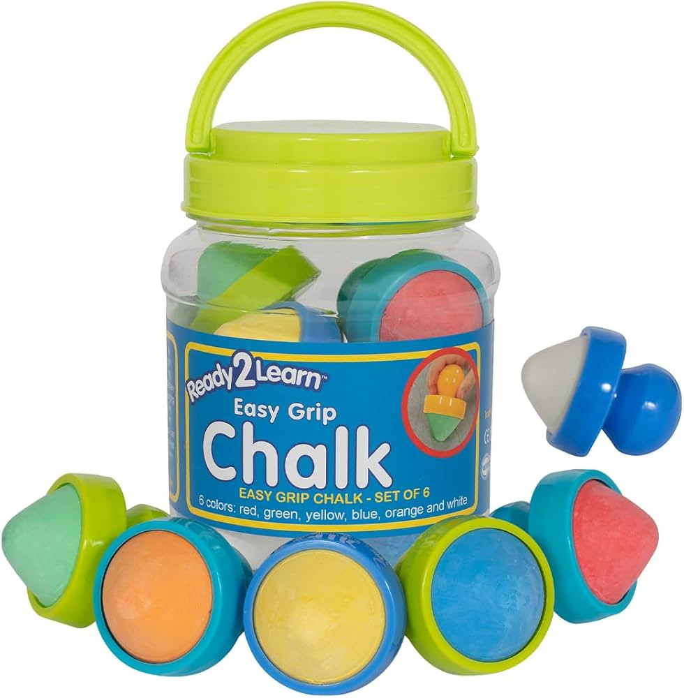 READY 2 LEARN Easy Grip Chalk | 6 Colors | 18m+ | Non-Toxic Toddler Sidewalk Chalk | Easy to Hold... | Amazon (US)