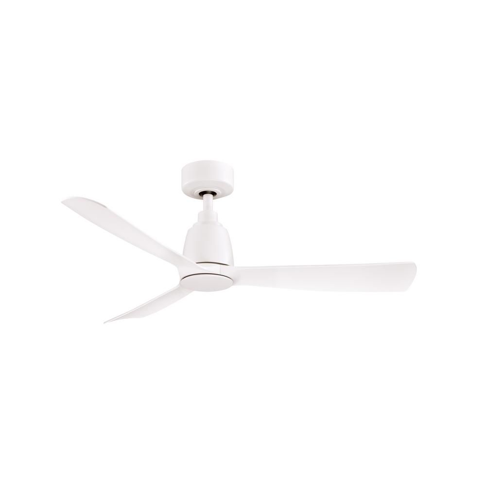 FANIMATION Kute 44 in. Indoor/Outdoor Matte White Ceiling Fan with Remote Control and DC Motor | The Home Depot
