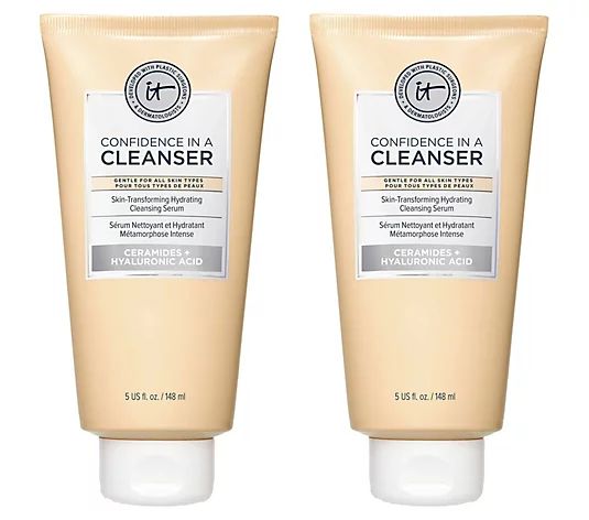IT Cosmetics Confidence in a Cleanser Cleansing Serum Duo - QVC.com | QVC