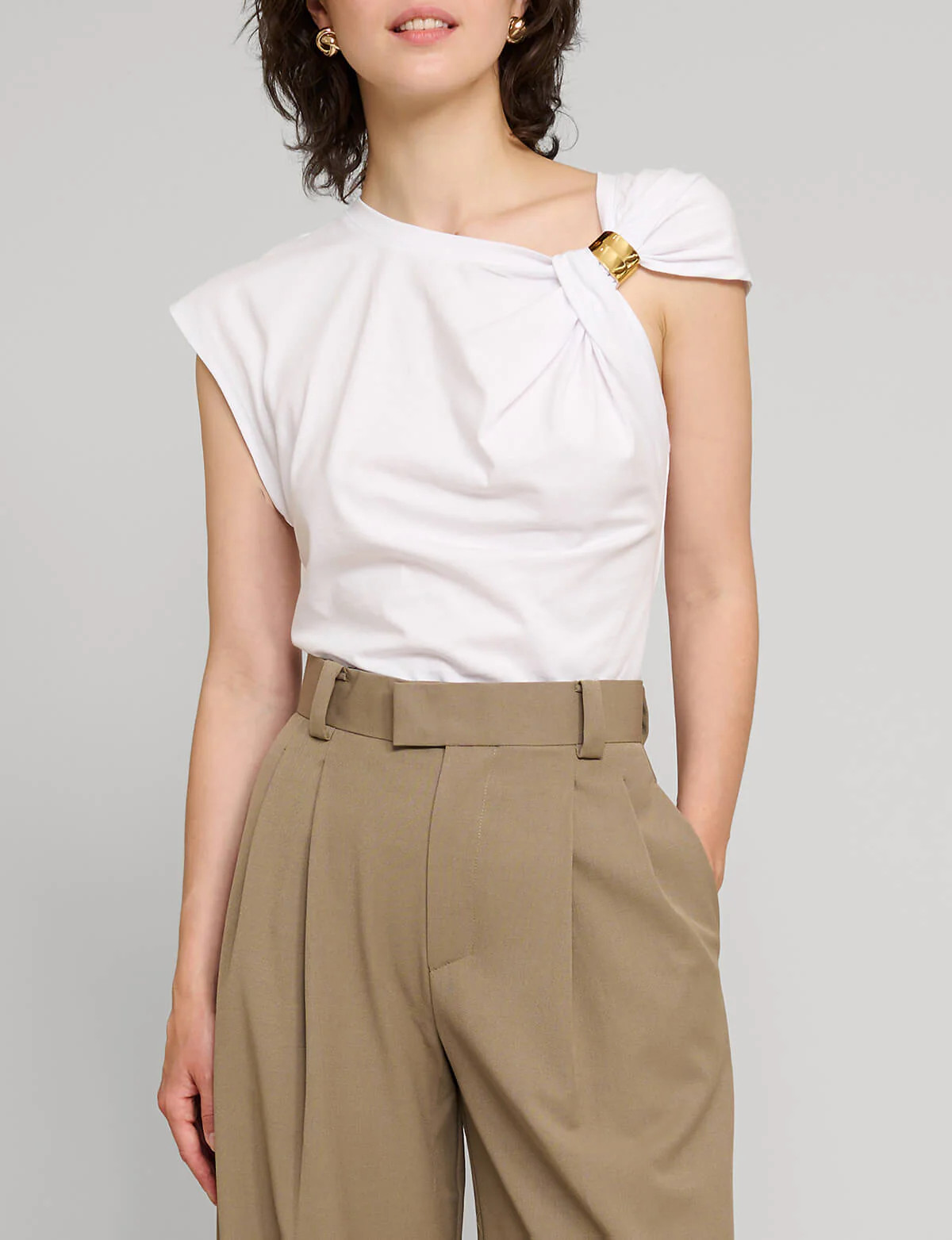 Olympia Gold Cuff Tee | Pixie Market