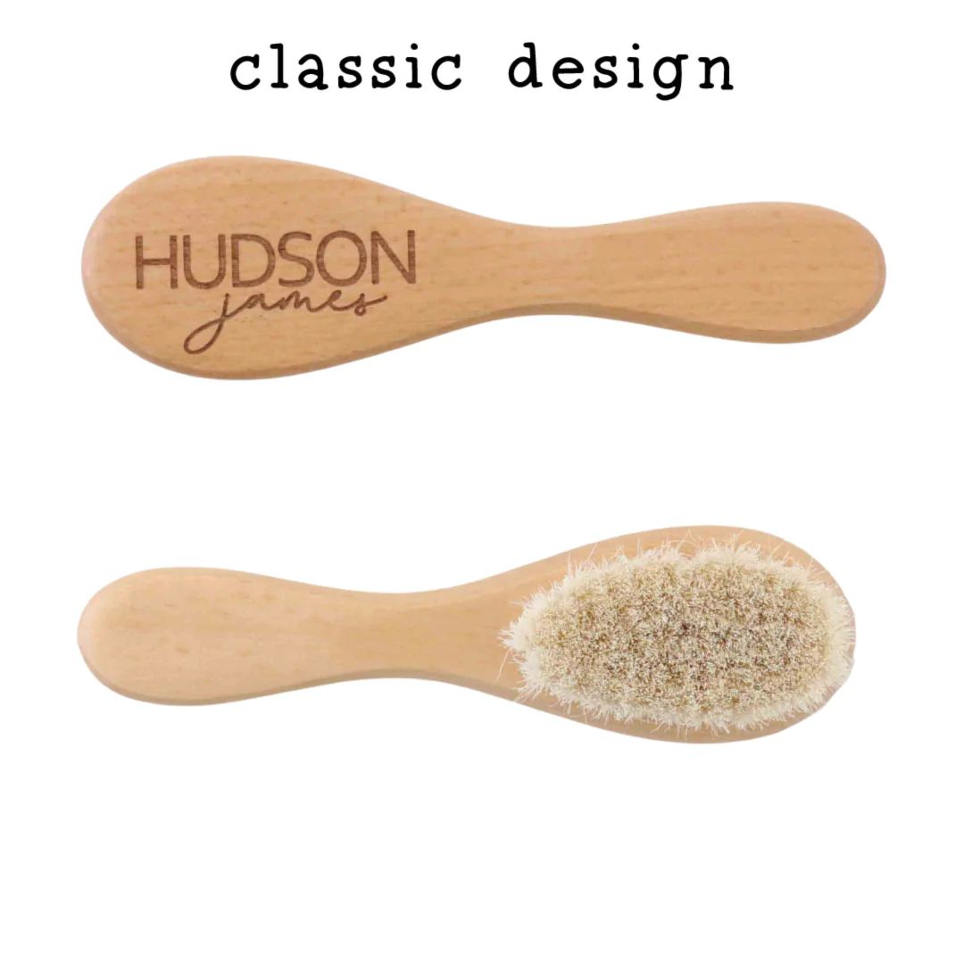 Personalized Wooden Baby Brush | Caden Lane