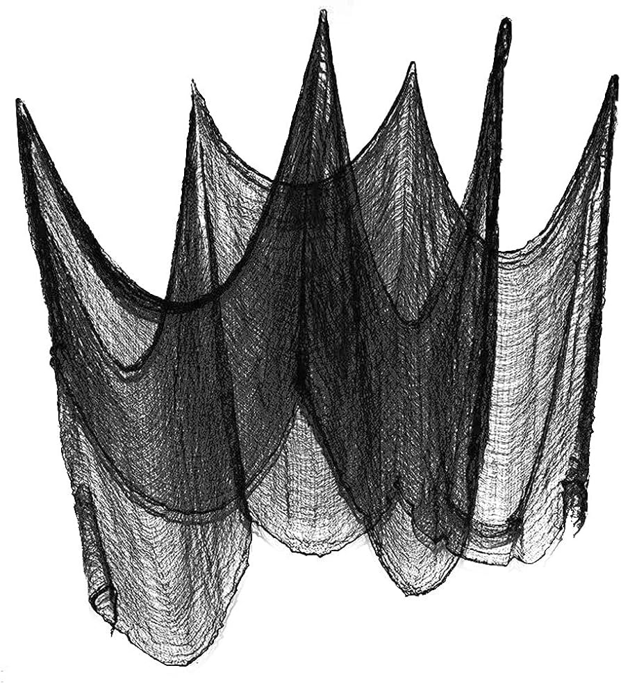 Halloween Black Gauze 39 x 236 Inch, Black Creepy Spooky Halloween Decorations for Outdoor Yard, ... | Amazon (CA)