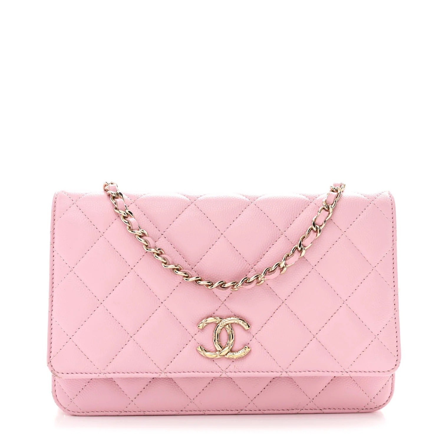 Chanel Caviar Quilted Wallet on Chain WOC Light Pink 1849760 | FASHIONPHILE (US)