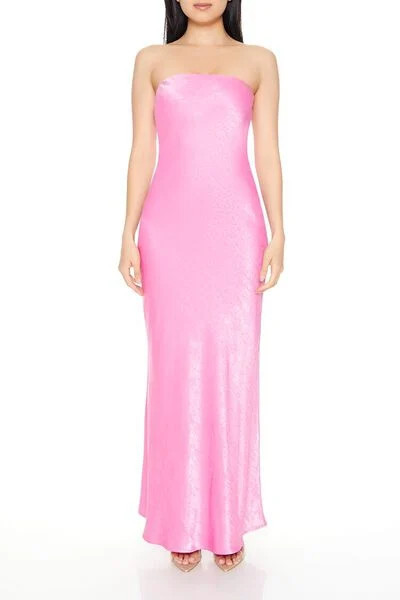 Satin Strapless Maxi Dress | Forever 21