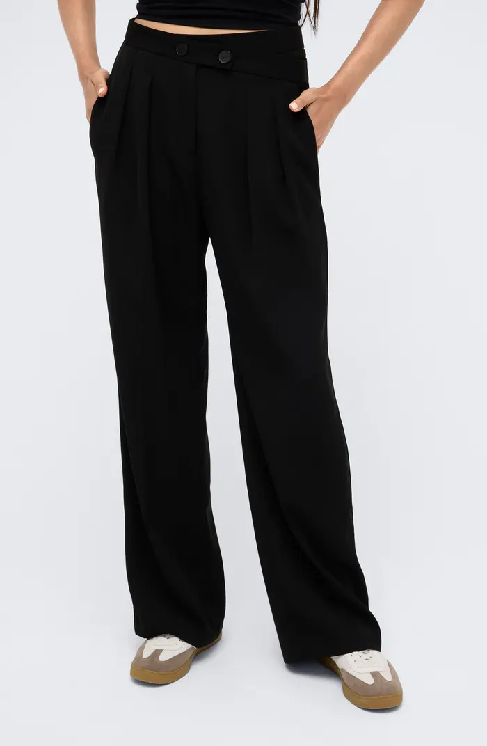 Crisscross Waist Wide Leg Pants | Nordstrom