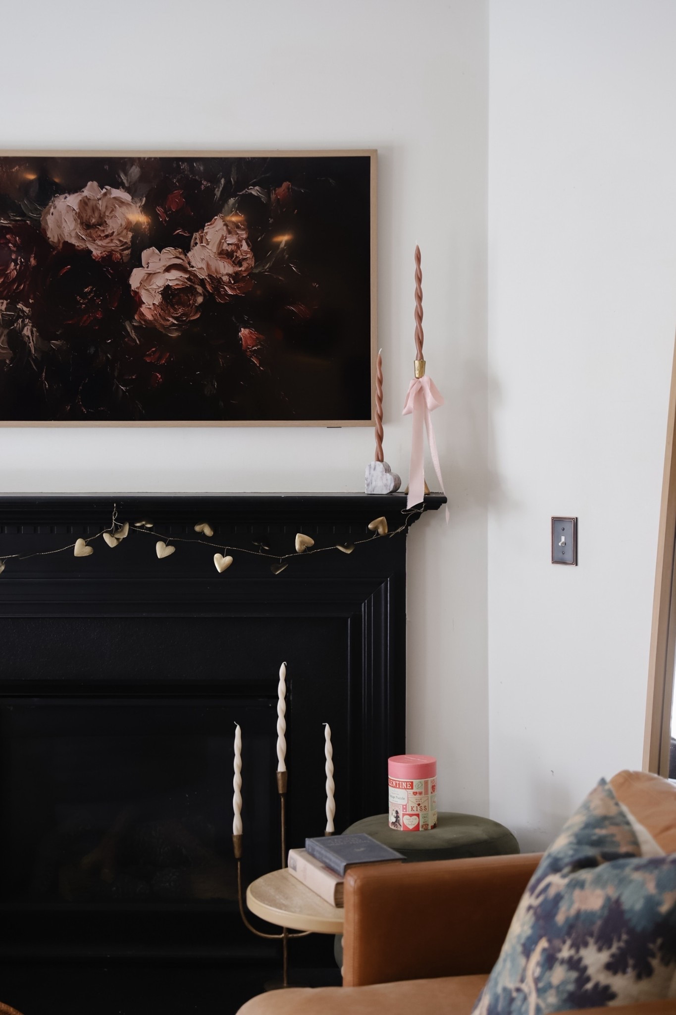 Valentine’s Day mantel! Pretty and easy ideas. 

#LTKHome #LTKValentine