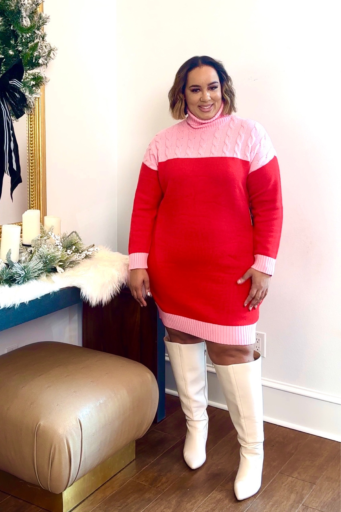 Loving this little sweater dress from eloquii. Im wearing a 18/20. Currently on sale for 50% off

#LTKplussize #LTKCyberWeek #LTKsalealert