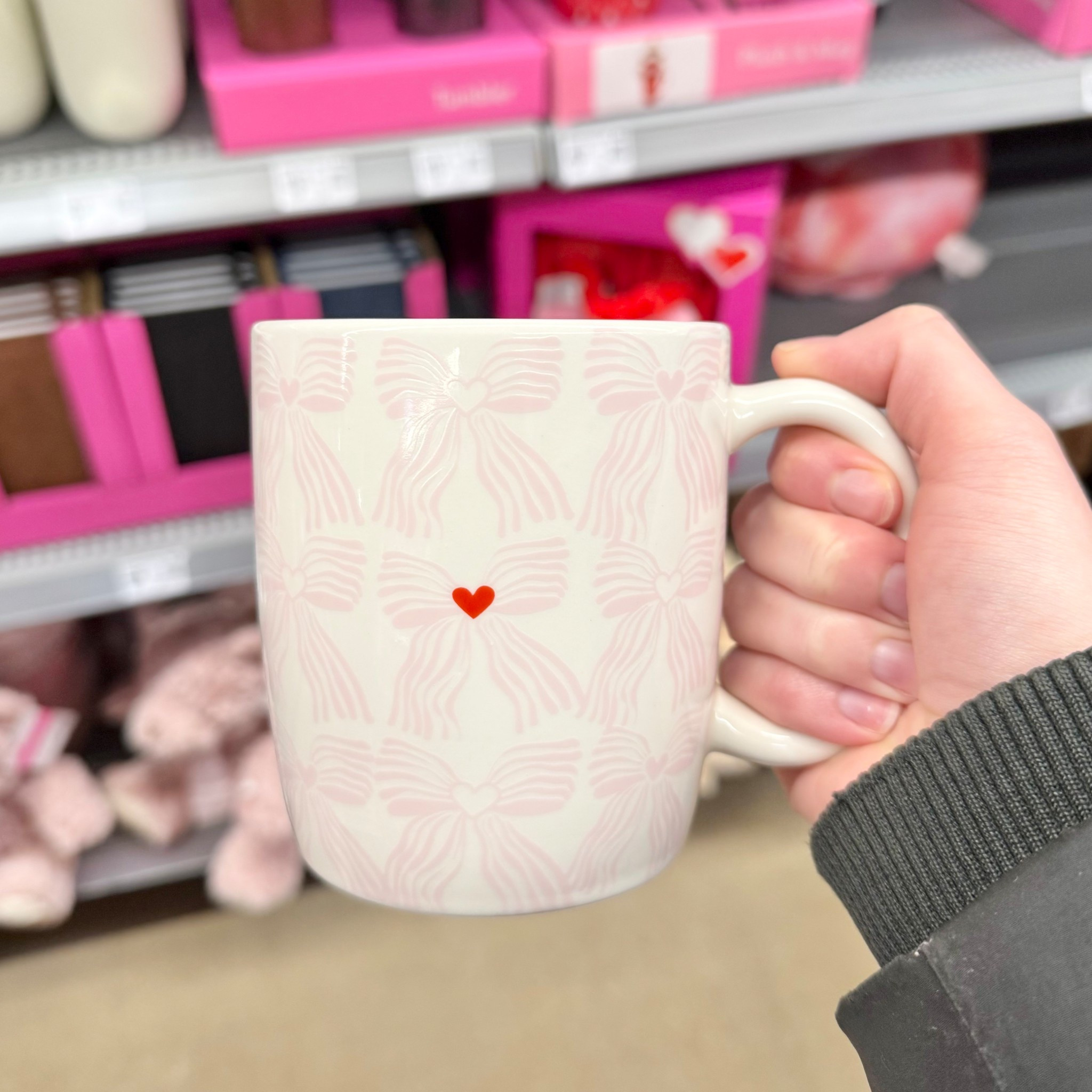@walmart 
Valentine's Day by Way To Celebrate
18.25 oz Bows Ceramic Stoneware Mug, Pink and White
$4.88

#LTKHome #LTKFindsUnder50 #LTKSeasonal