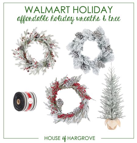 Walmart holiday home decor #walmart #walmartholiday #holidaywreath

#LTKhome #LTKSeasonal #LTKHoliday