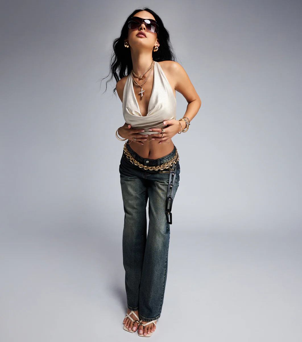 Off Duty Vibe Mid Rise Wide Leg Denim Jeans | Windsor Stores