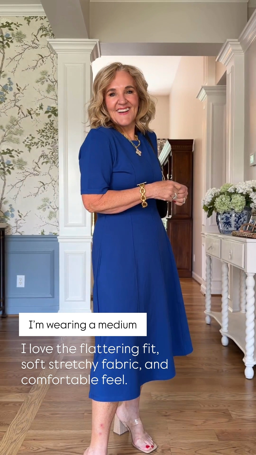 This Quince Ultra-Stretch Ponte Midi Dress is one of those throw-on-and-go pieces that always looks polished. I’m wearing a medium, and I love the flattering fit, soft stretchy fabric, and comfortable feel. Dress it up with heels or keep it casual with flats, it’s a closet staple you’ll wear year-round.

💡 LTK MADE EASY
❤️ Heart = Support my posts!
🔖 Save = Get sale & restock alerts
📋 Lists = Keep favorites organized
📲 Share = Send lists and products to a friend. Hello, Christmas List!
💬 Comment = Ask me anything about the fit or sizing. :-)

#LTKootd #LTKOver40 #LTKSaleAlert