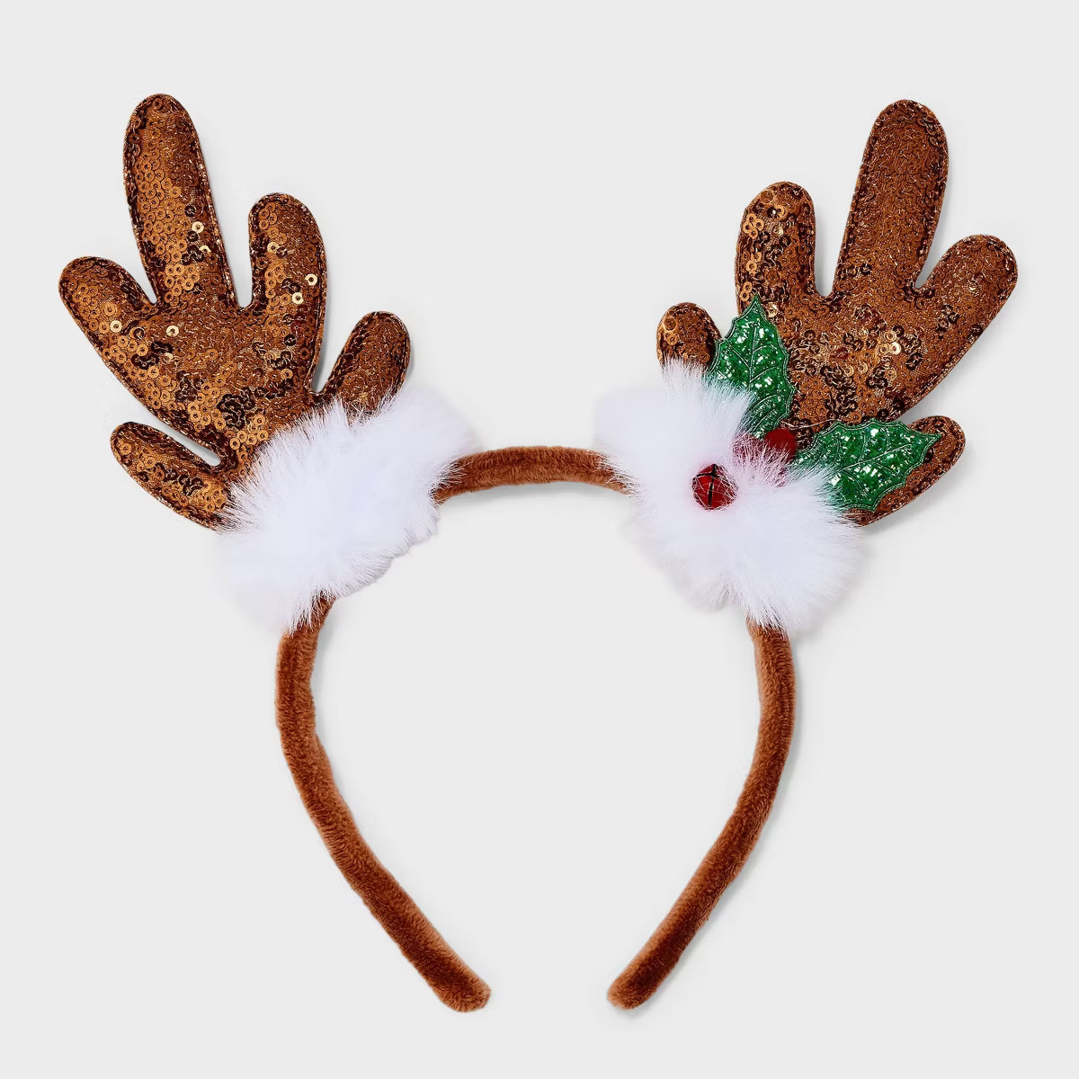 Holiday Glistening Reindeer Antler Headband - Brown | Target