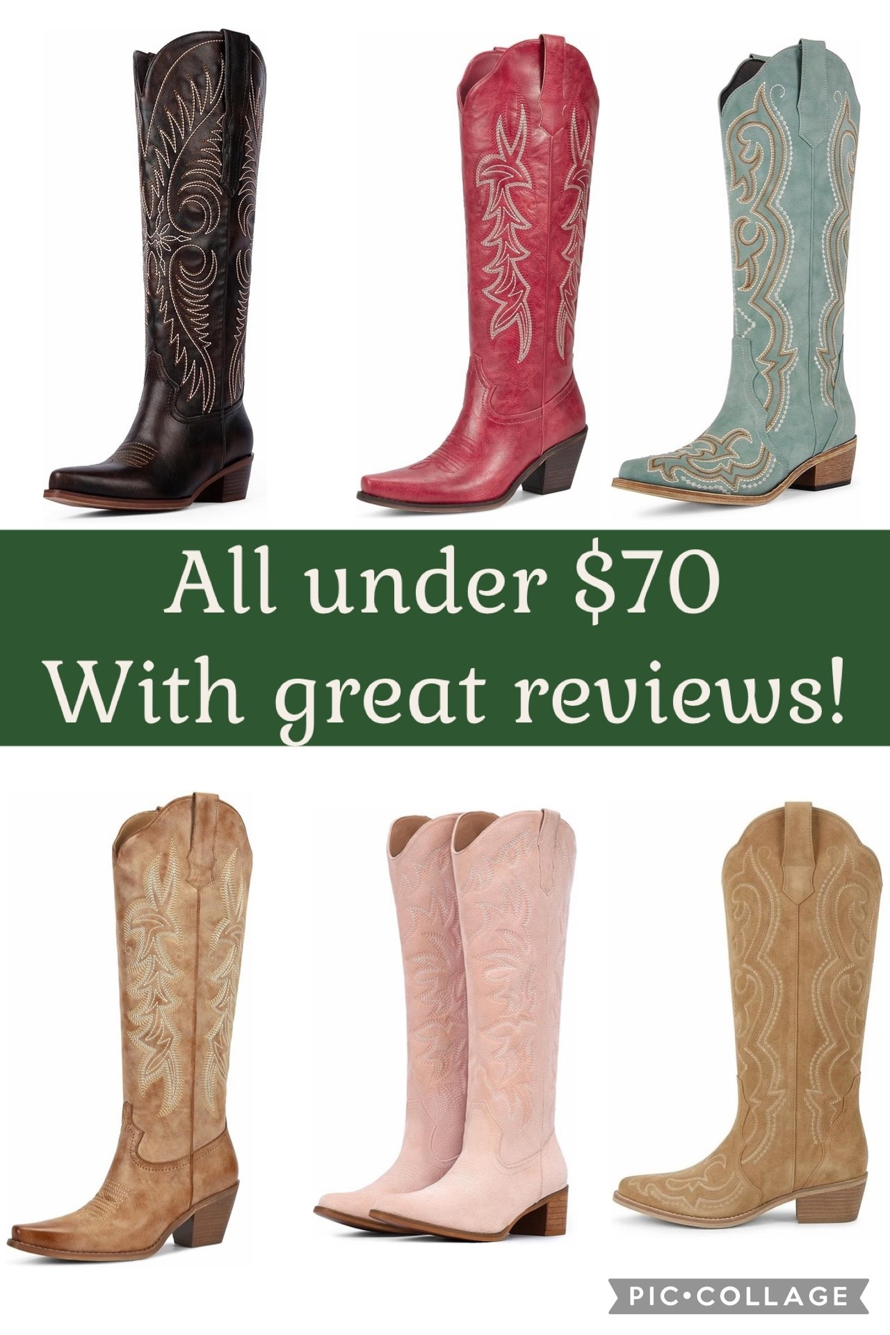 It’s concert and festival season!! Affordable cowboy boots that come in every color! 

Country western women’s fashion clothing suede 

#LTKFestival #LTKootd #LTKSaleAlert