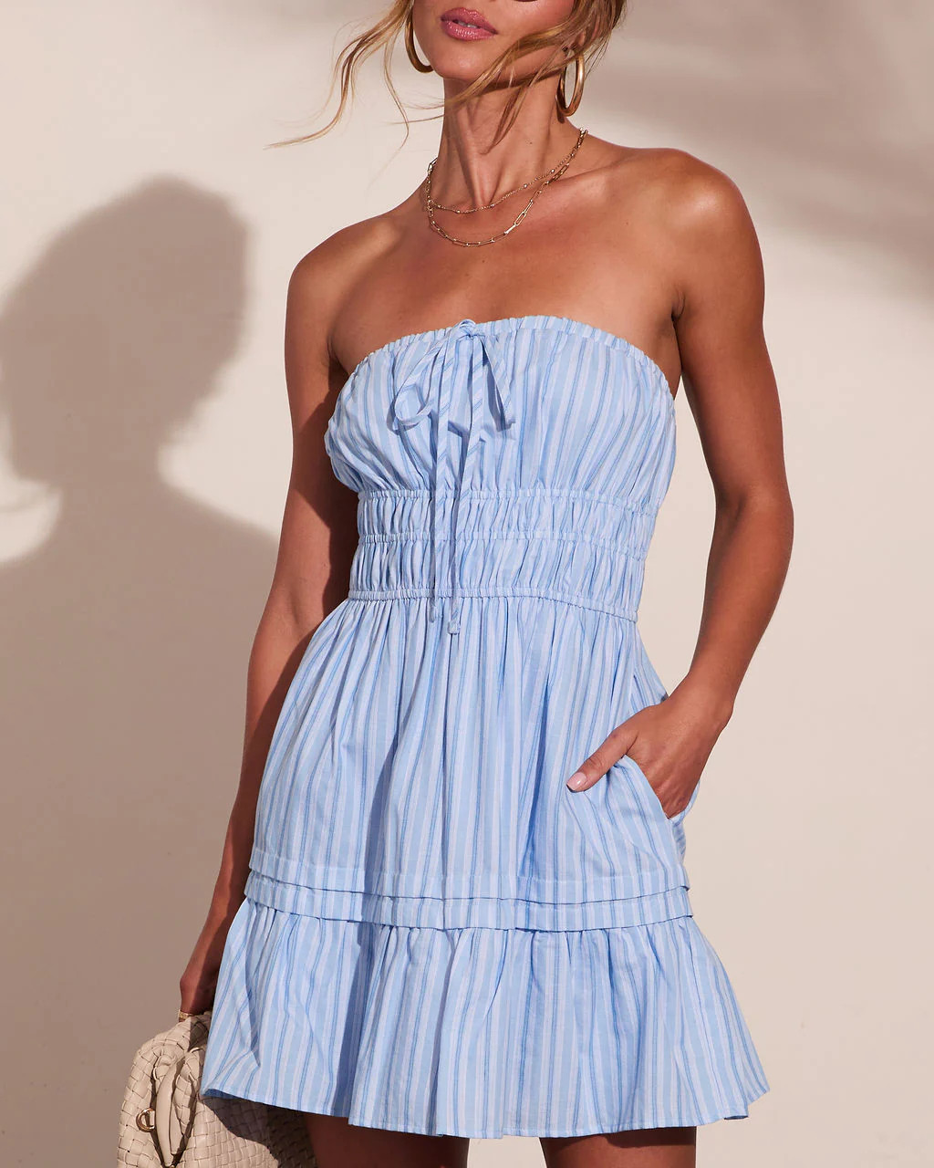 Tayler Cotton Striped Mini Dress | VICI