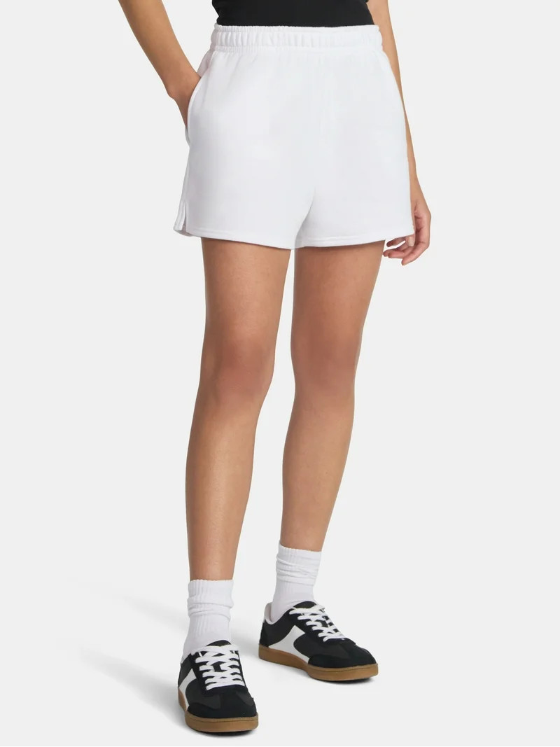 No Boundaries Game Day Pull-On Fleece Shorts, 3'' Inseam, Women’s | Walmart (US)
