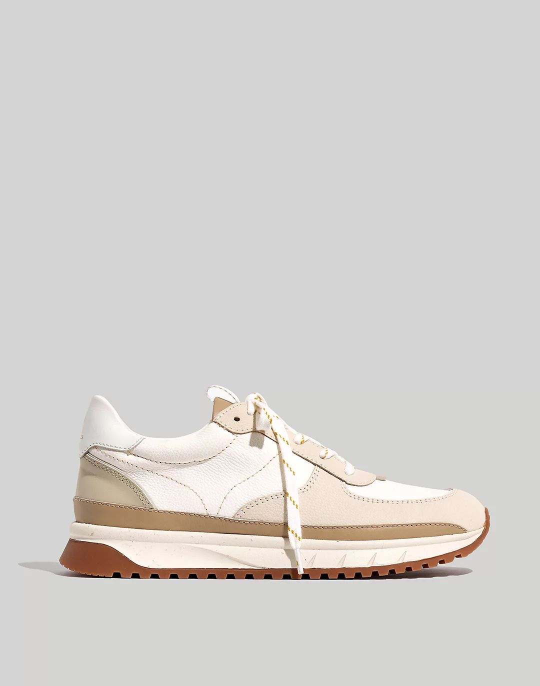 Kickoff Trainer Sneakers in Neutral Colorblock Leather | Madewell