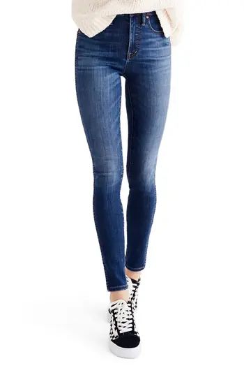 Women's Madewell 10-Inch High-Rise Skinny Jeans, Size 33 - Blue | Nordstrom