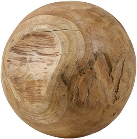 Serene Spaces Living Natural Teak Wood Orb, Decorative Orbs for Centerpiece Bowls, Wooden Decorat... | Amazon (US)