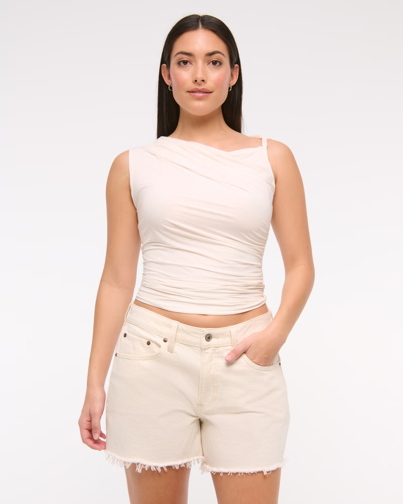 Curve Love Low Rise Baggy Short | Abercrombie & Fitch (US)