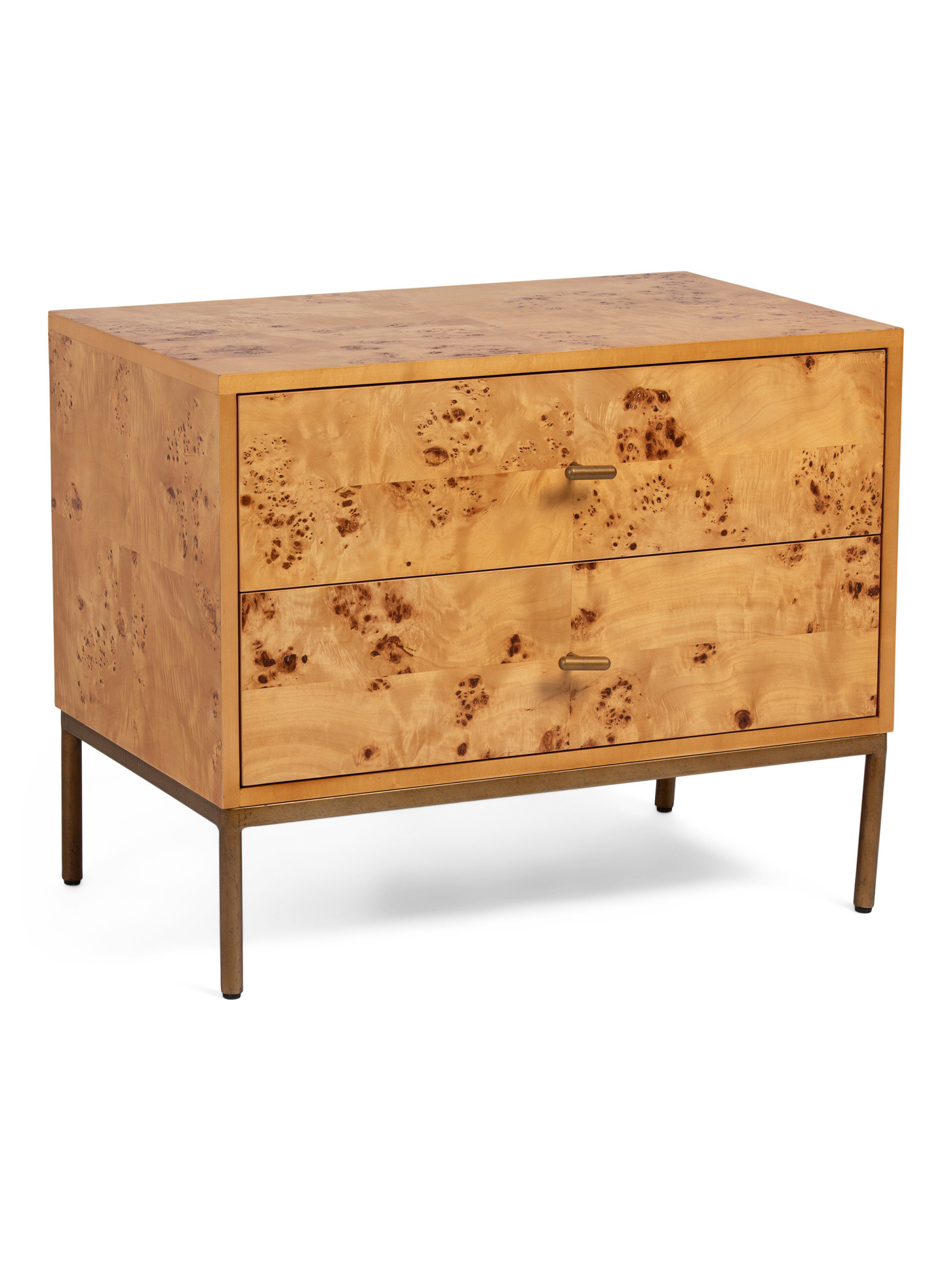 32in Mitzie Mappa Burl Nightstand | TJ Maxx