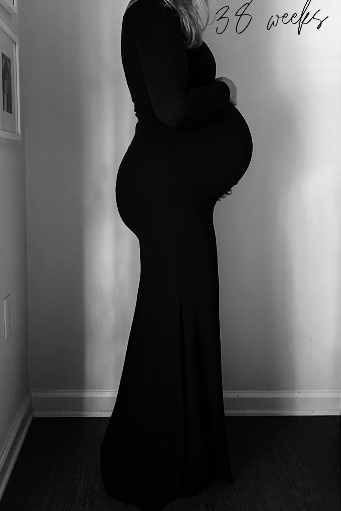 38 week bump date photo in the black Amazon dress!🫶🏻 I love these photos and how one simple floor length dress has been able to accommodate a growing bump to capture such simple photos! 

Bump photo
Maternity dress
Maternity pictures
Bump friendly
Black dress
Floor length dress
Amazon style
Amazon fashion


#LTKbaby #LTKbump #LTKunder50