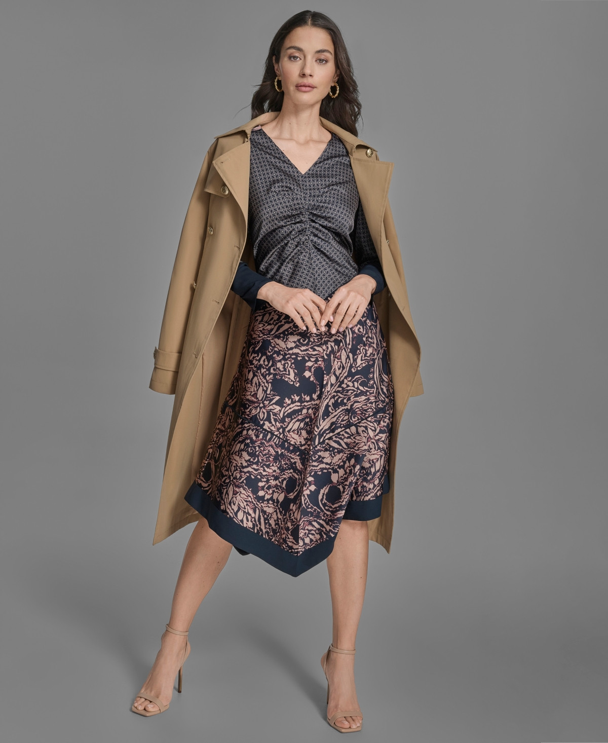 Bcbg Women's Double-Breasted Belted Trench Coat - Butterscotch | Macy's