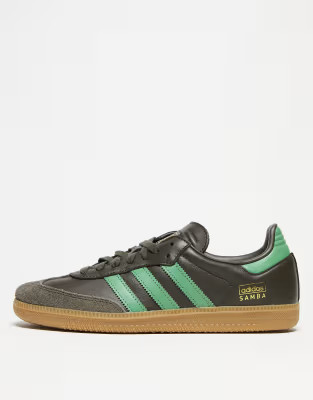 adidas Originals Samba OG trainers in dark olive green  | ASOS | ASOS (Global)