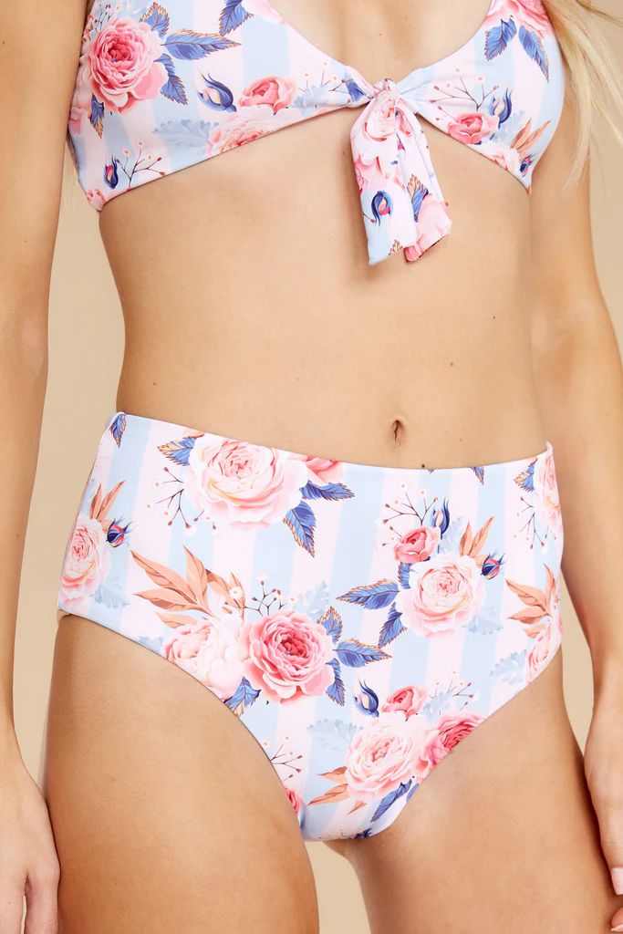 Currently Vibing Pink Multi Floral Bikini Bottoms | Red Dress 
