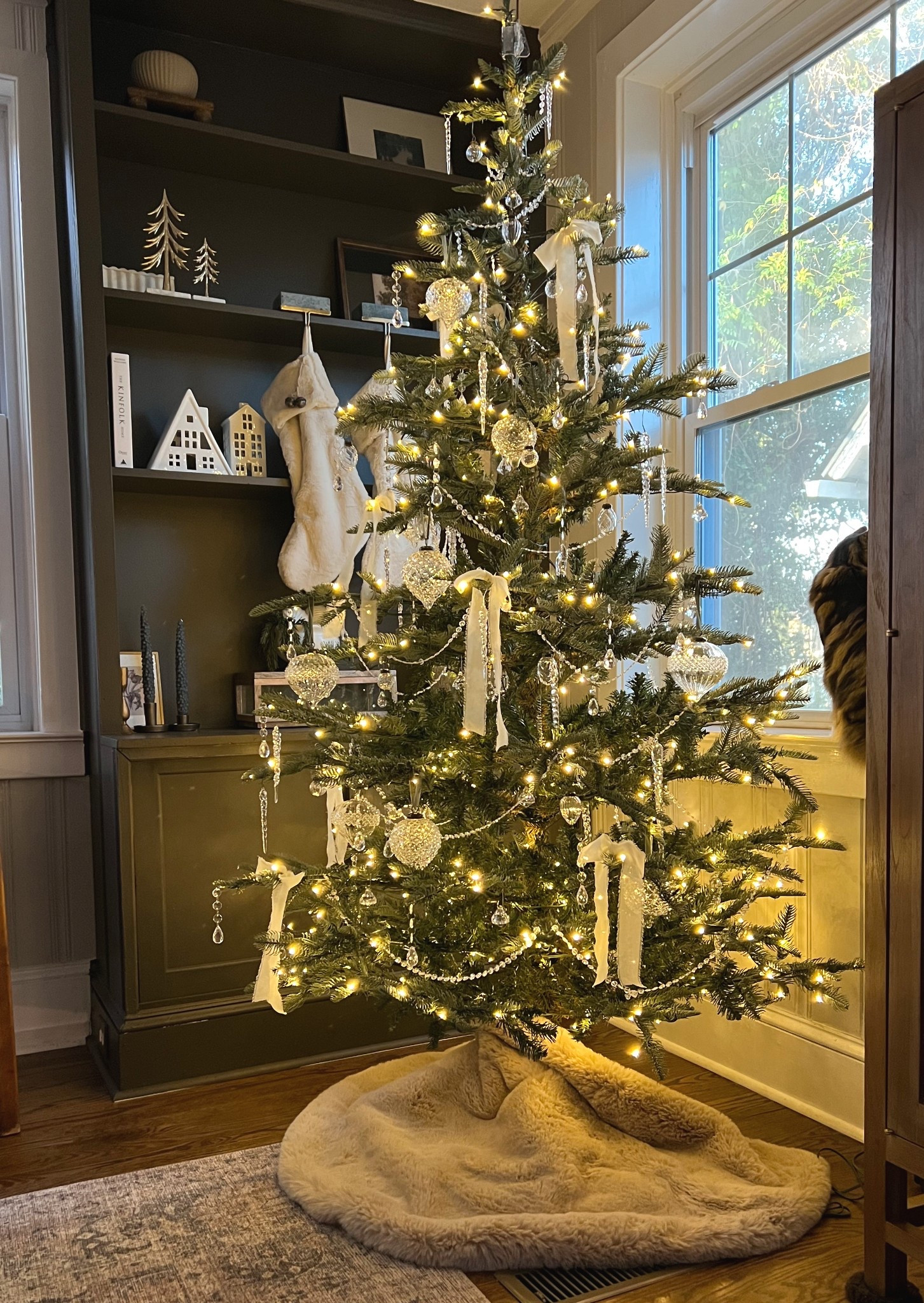 Simply and elegant glass Christmas decor on my noble fir tree! 

#LTKFindsUnder50 #LTKHoliday #LTKHome