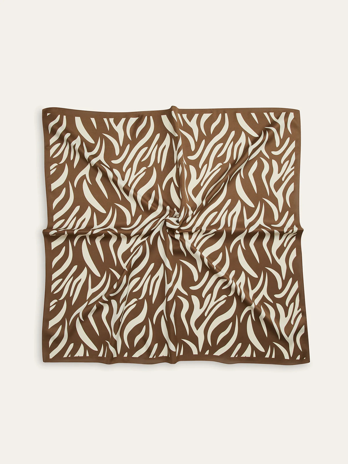 Zebra-Print Square Scarf | Commense