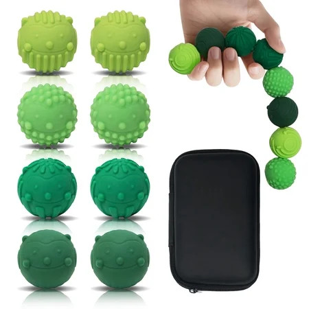8PCS Silicone Magnetic Balls Fidget Toys for Adults Teens, Stress Relief Sensory Toy for Autism ADHD Anxiety, Office Desk Fun Textures Gadgets, Stocking Stuffers Gift for Women Men Teen | Walmart (US)