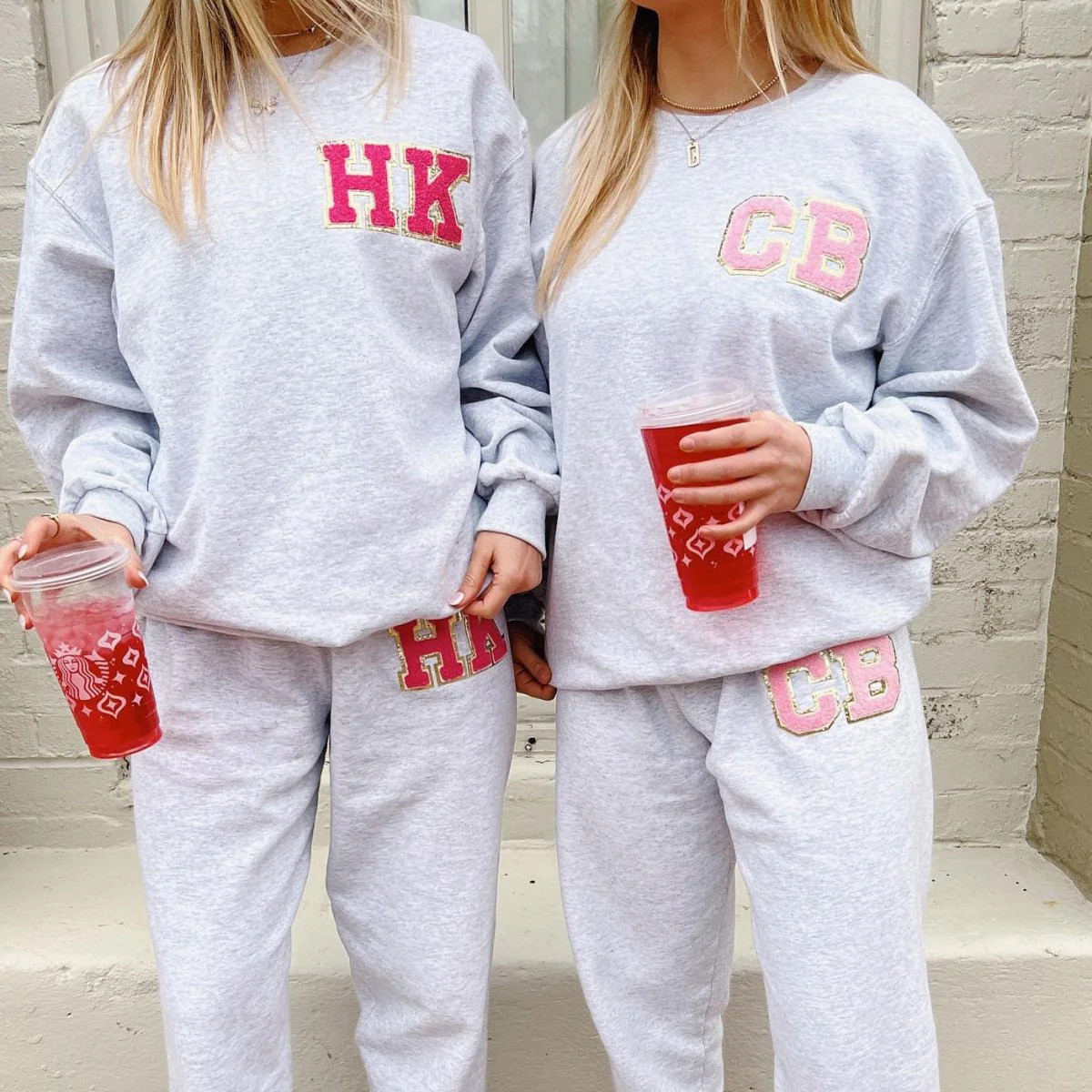 Initialed Letter Patch Sweat Set | United Monograms