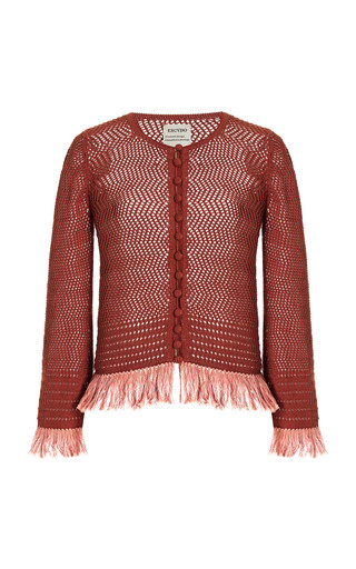 Carisa Fringed Cotton-Knit Cardigan | Moda Operandi (Global)