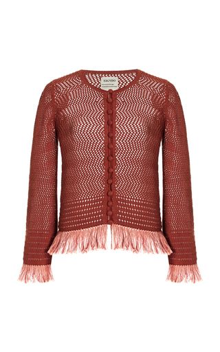 Carisa Fringed Cotton-Knit Cardigan | Moda Operandi (Global)