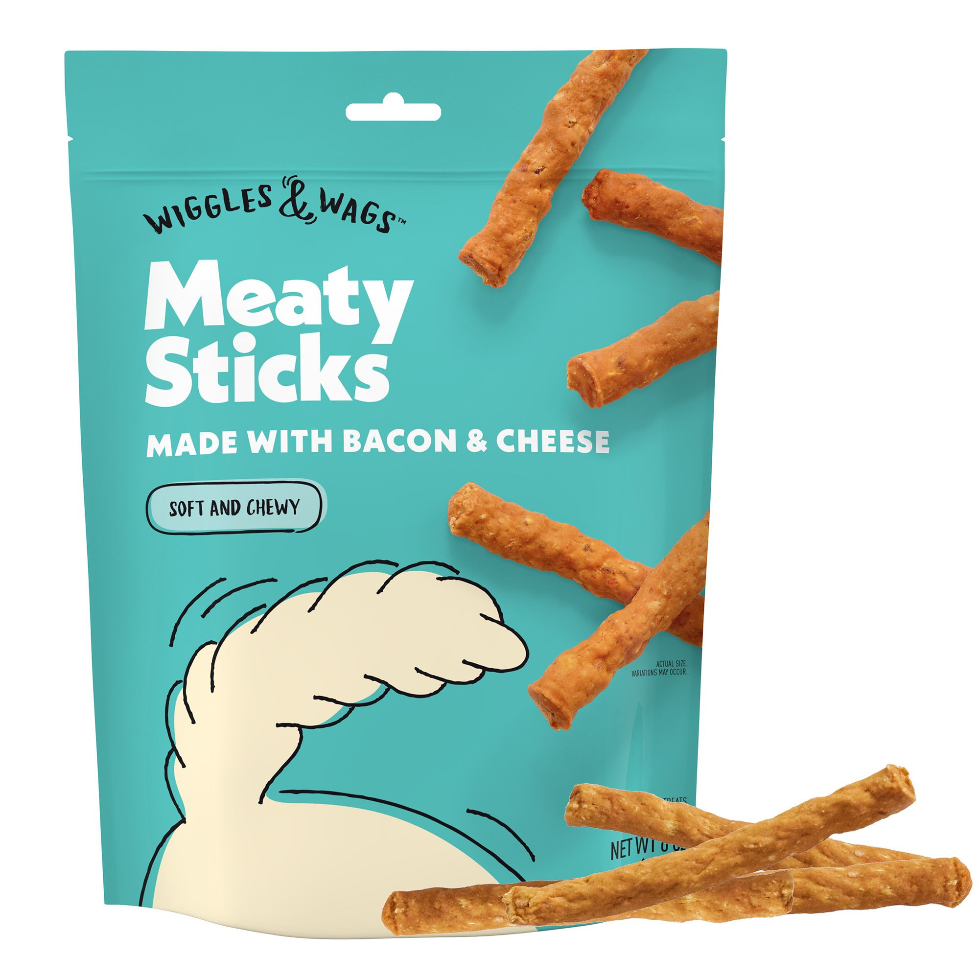 Wiggles & Wags Bacon & Cheese Meaty Sticks Dog Treats 6 OZ | PetSmart