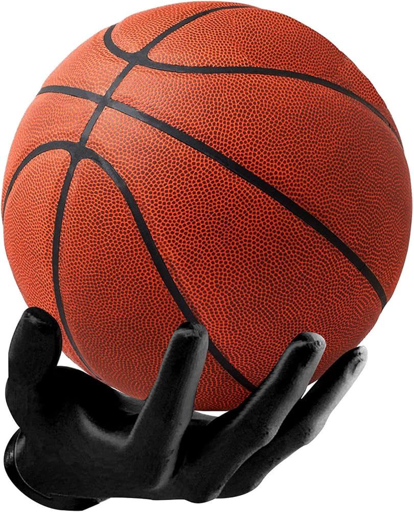 Amazon.com : MillMB Handmade Secure Wall Mount Basketball Display Hand Basketball Holder for Gara... | Amazon (US)
