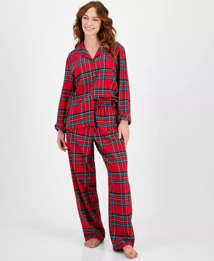 Matching Women's Brinkley Cotton Plaid Pajamas Set, Created for Macy's | Macy's