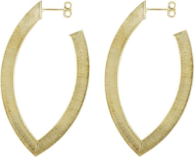 Smaller Alba Hoop Earrings in 18k Brushed Gold Plated | Amazon (US)