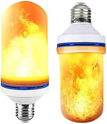 6W E26 LED Flame Effect Light Bulb - 4 Modes Fire Flickering Bulbs for Christmas Decoration Atmos... | Amazon (US)