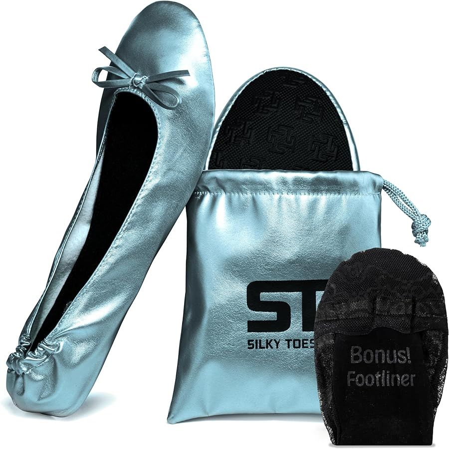 Women's Foldable Portable Travel Ballet Flat Roll Up Slipper Shoes | Amazon (US)