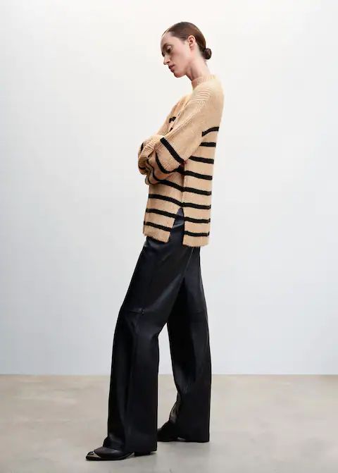 Striped knit sweater -  Women | Mango USA | MANGO (US)