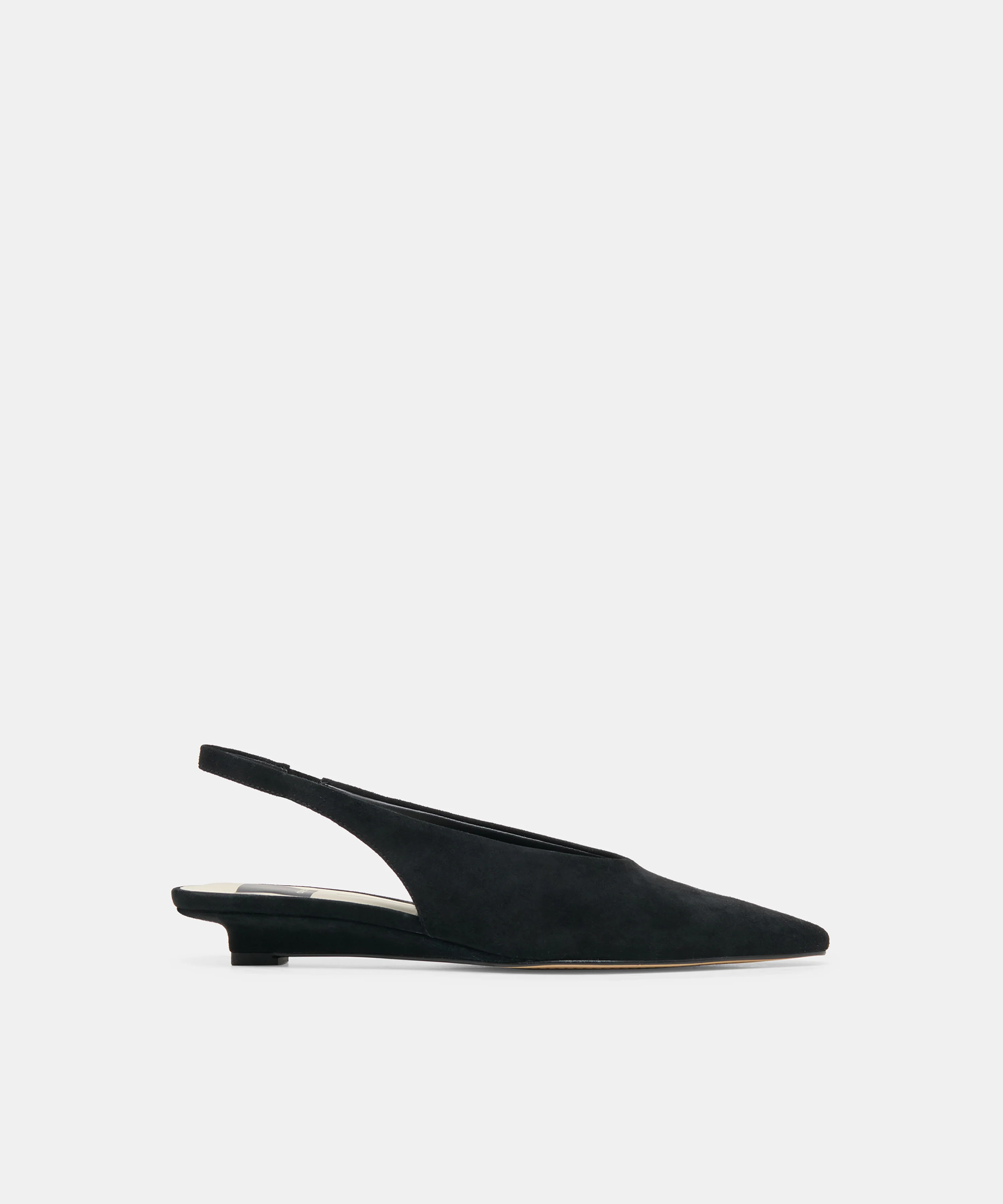LEEROY Onyx Suede Pointed-Toe Slingback Heels | Dolce Vita | DolceVita.com