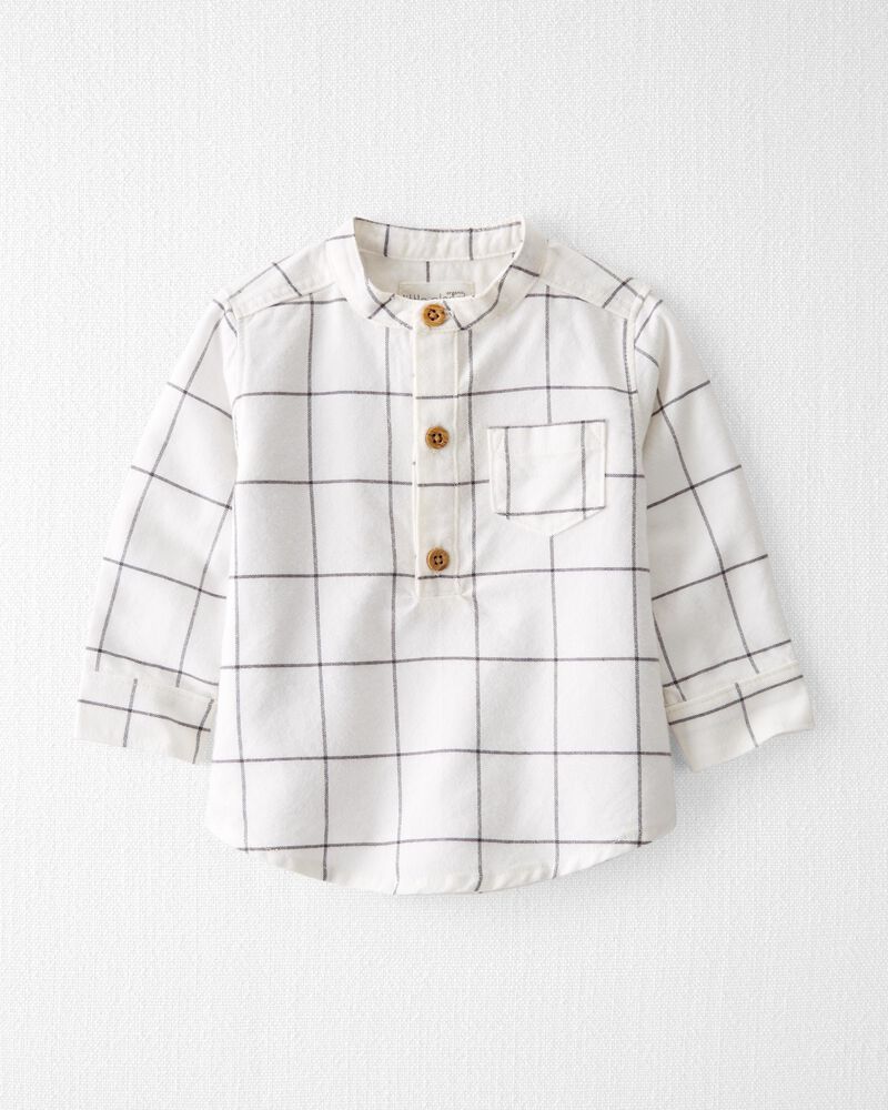 Baby Organic Cotton Plaid Flannel Henley Shirt | Carter's