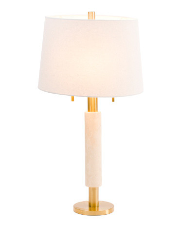28.25in Travertine Detail Table Lamp | TJ Maxx