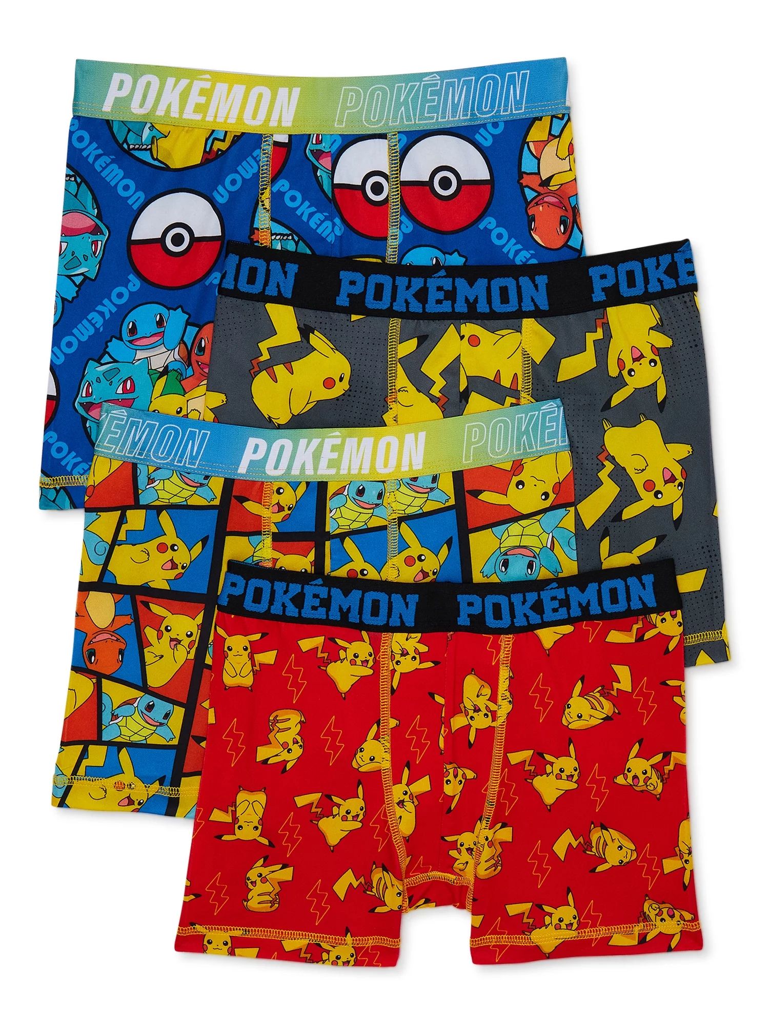 Pokémon Boy's Boxer Briefs Underwear, 4-pack, Sizes 4-14 | Walmart (US)