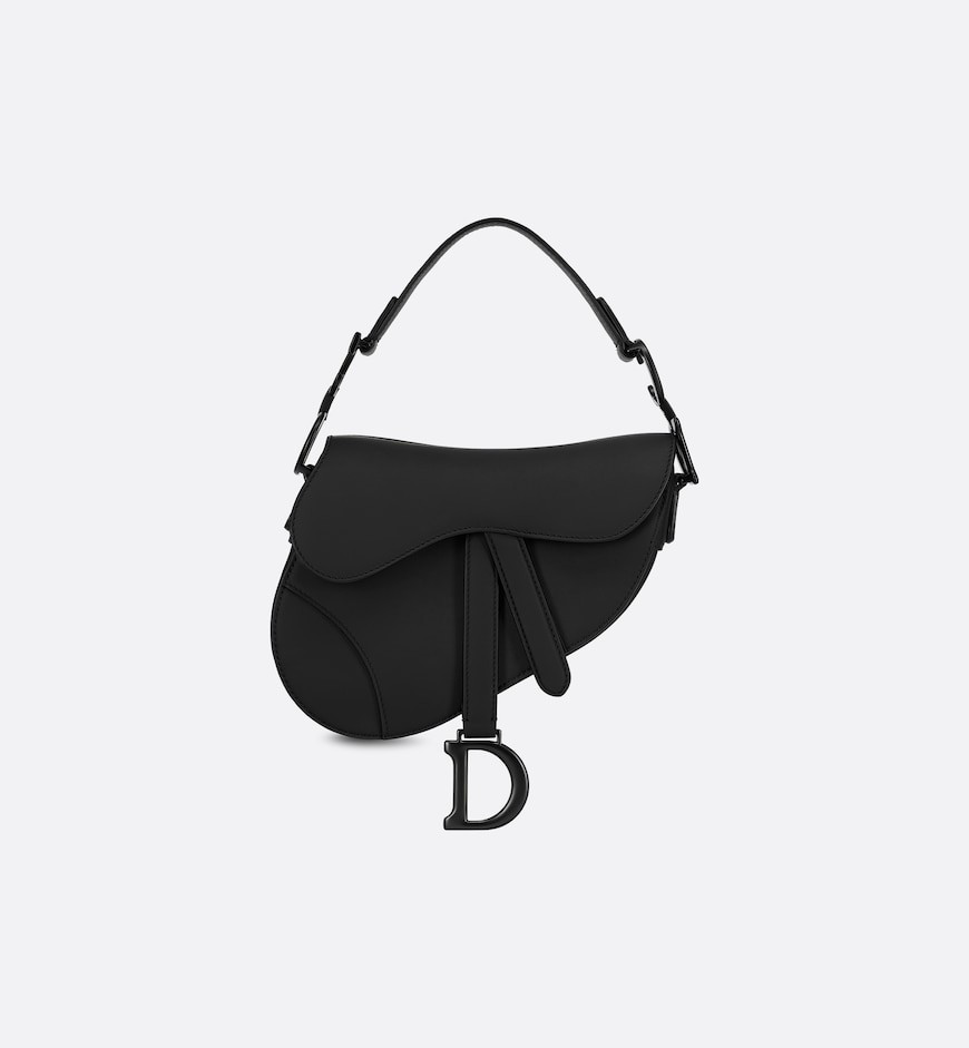 Mini Saddle Bag Black Ultramatte Calfskin | DIOR | Dior Couture