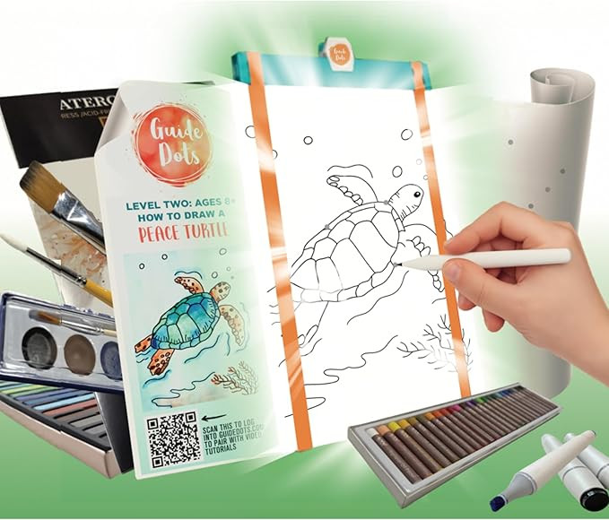 Kids Art Kit Ages 8+ – Art Class in a Box w/Light Up Bright Board, Full Art Supplies Set & 2 Ho... | Amazon (US)