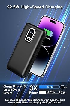 Portable Charger Power Bank - 22.5W Fast Charging 45800mAh Portable Phone Charger with Built in C... | Amazon (US)