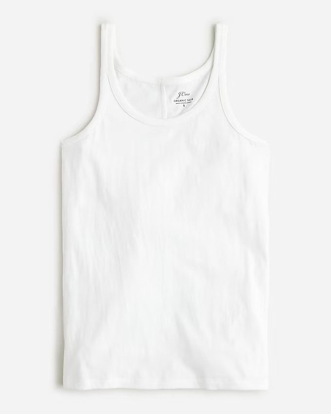 Scoopneck tank top in organic slub cotton | J. Crew US