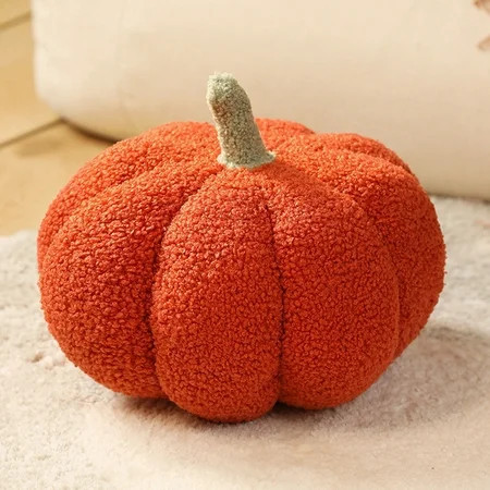 Lkxisu Pumpkin Throw Pillow, 7.9" Cute 3D Pumpkin Shaped Plush Fuzzy Pillows, Soft Skin-Friendly Stuffed Pumpkin Toys Fall Decorative Cushion Thanksgiving Halloween Decorations for Couch Sofa Bed | Walmart (US)